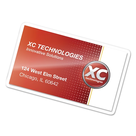 Fellowes Laminating Pouches, 5 mil, 4.25" x 2.5", Gloss Clear, 25PK 52003